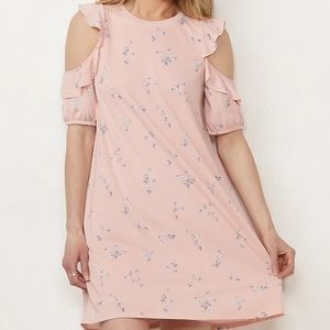 Women's LC Lauren Conrad Ruffle Cold-Shoulder Dres